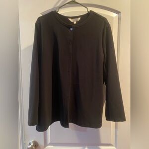 John Paul Richard Uniform Woman Black Cardigan Size 2X.